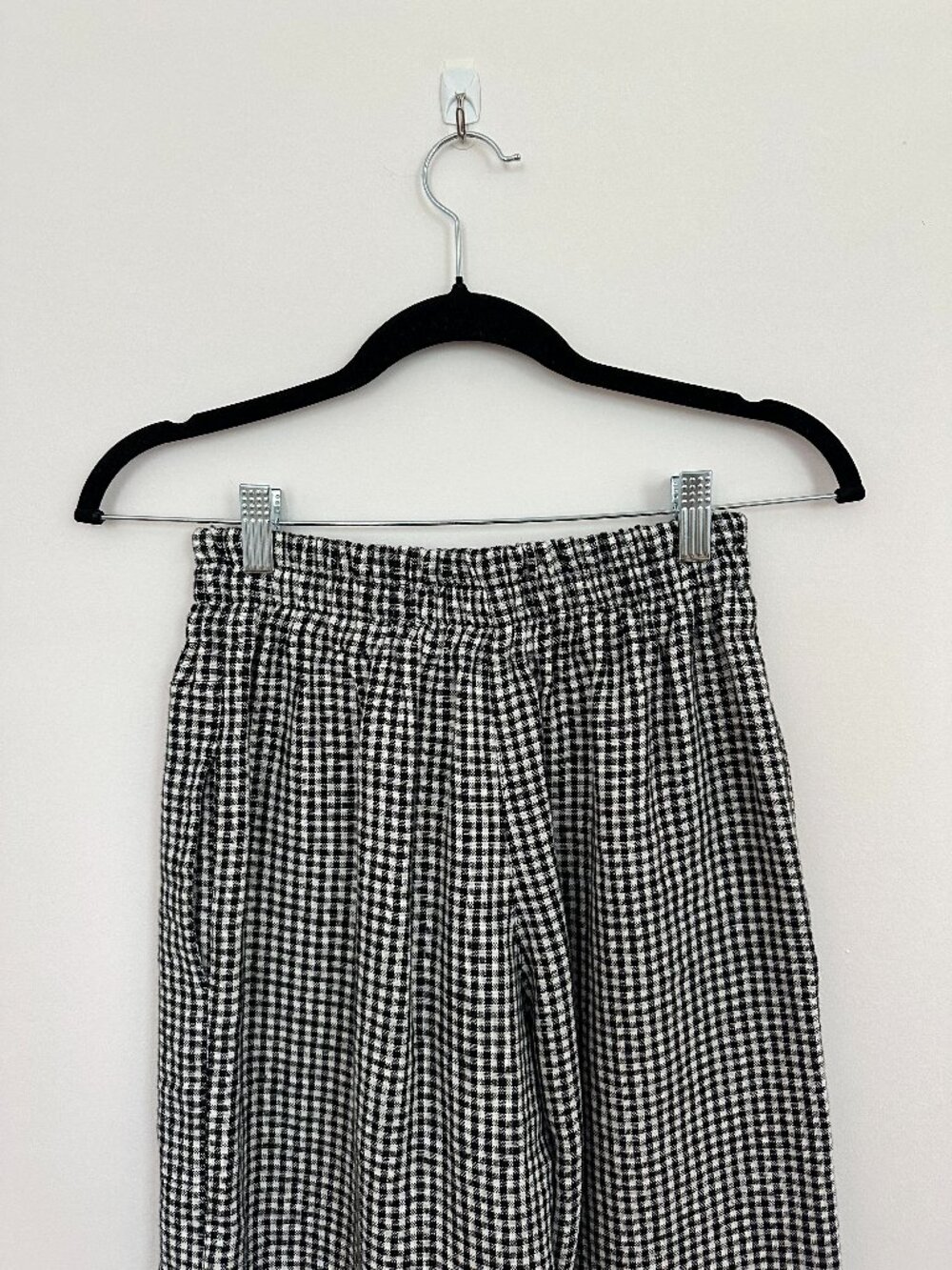NWOT not PERFECT LINEN Ghent Pants – Black & White Gingham (S) - Picture 7 of 9